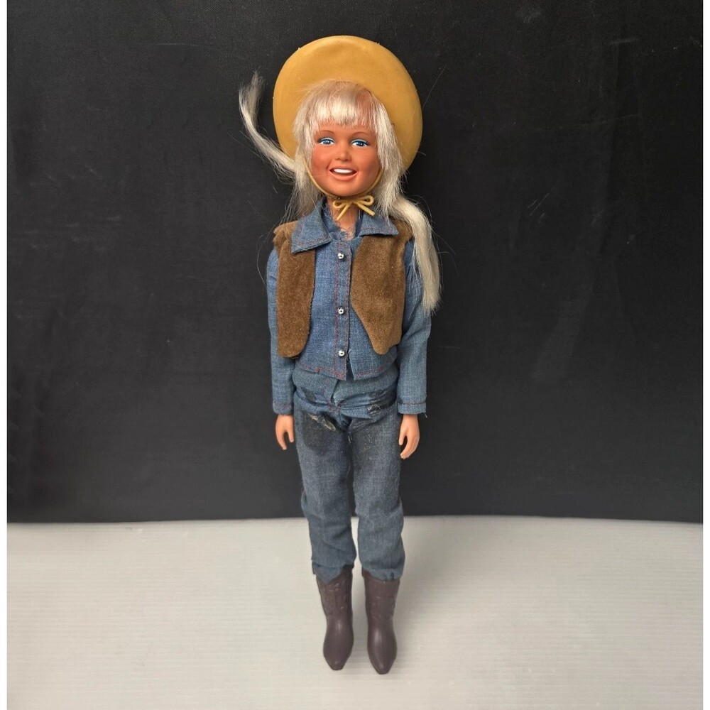 1974 Kenner DUSTY Action Figure Doll Western Outfit Jeans Vest Hat Boots *READ